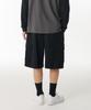 MUSINSA STANDARD One-Pleat Cargo Bermuda Sweatpants [Black]
