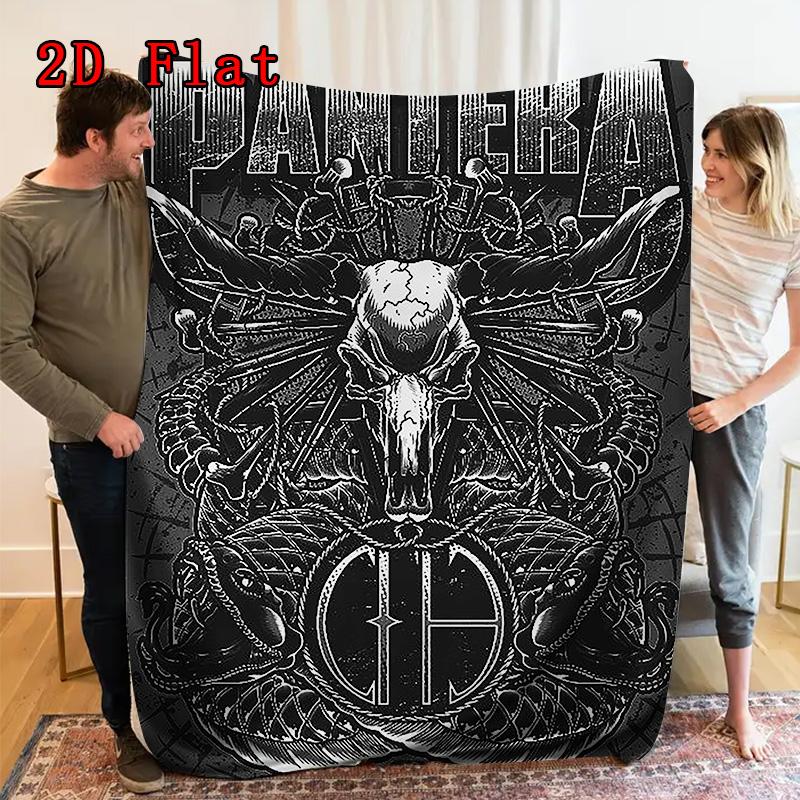Pantera Band 2D Flat Pattern Flannel Blanket High quality All Seasons Warmth and Comfort Perfect for Christmas Gifts.PMT0914178