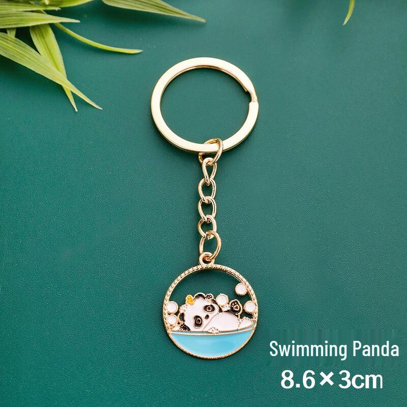 Chinese Style Panda Metal Keychain