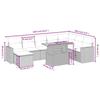 VidaXL Garden Lounge Set with Cushions 9 Pcs, Patio Sofas, Patio Furniture Set, Outdoor Furniture, Beige 3271451