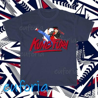 Unisex Shirt Cotton Oversize Large Size New Kung Fury 80s Action Movie Logo T-Shirt Funny Size S To 5XL