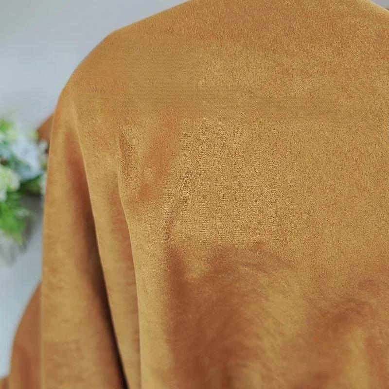50x155cm Pure Polyester Material Frosted Suede Fabric Super Soft Ultra-fine Clothing Designer Cloth Apparel for Diy Sewing