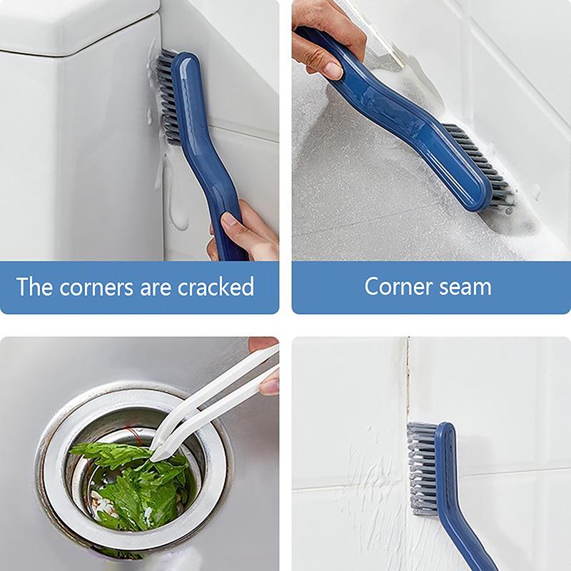 2-In-1Multipurpose Bathroom Tile Floor Gap Cleaning Brush Window Groove Brush Convenient Household Corner Cleaning Tools