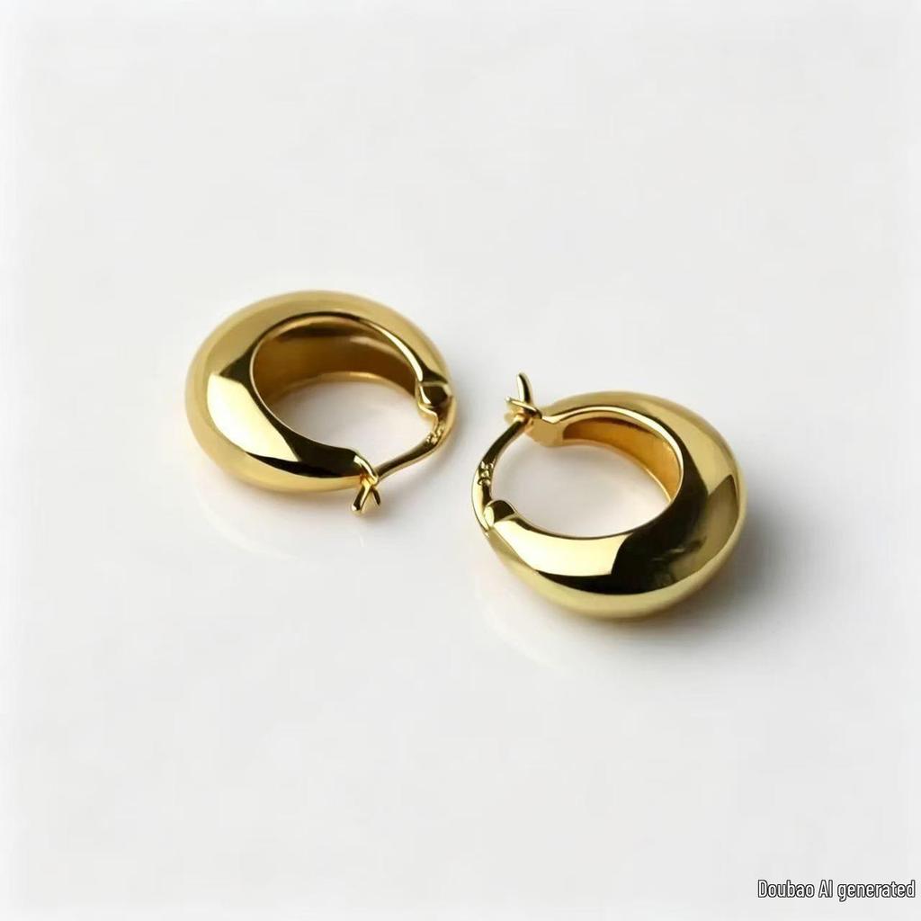 Korean High-End Circle Ear Clips: Stylish, Simple, and Versatile Earrings with a Unique Personality