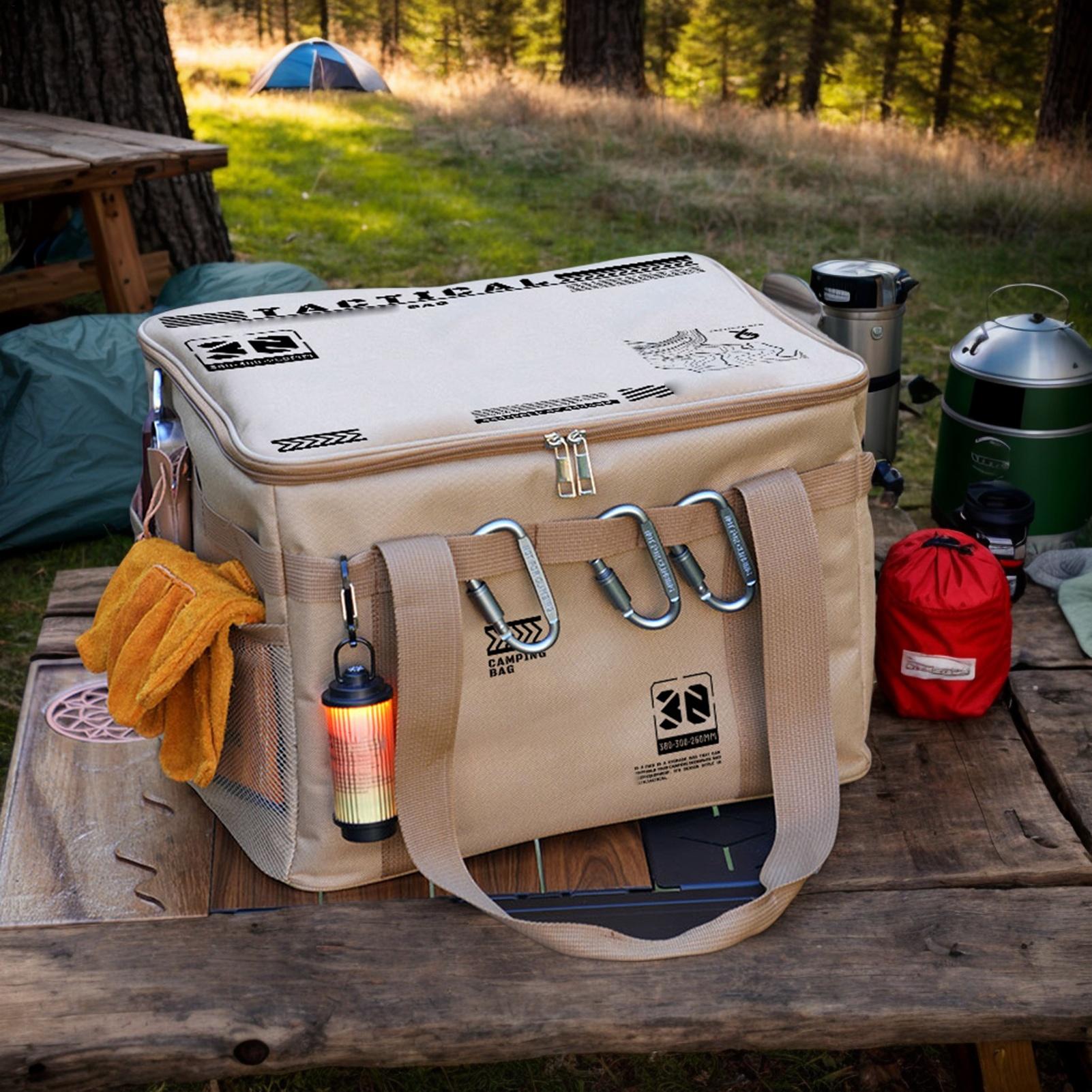 Camping Gear Bag Camping Cookware Organizer Tote Bag 30L Duffel With Ergonomic Handle Waterproof Container For Moving Drinks CN