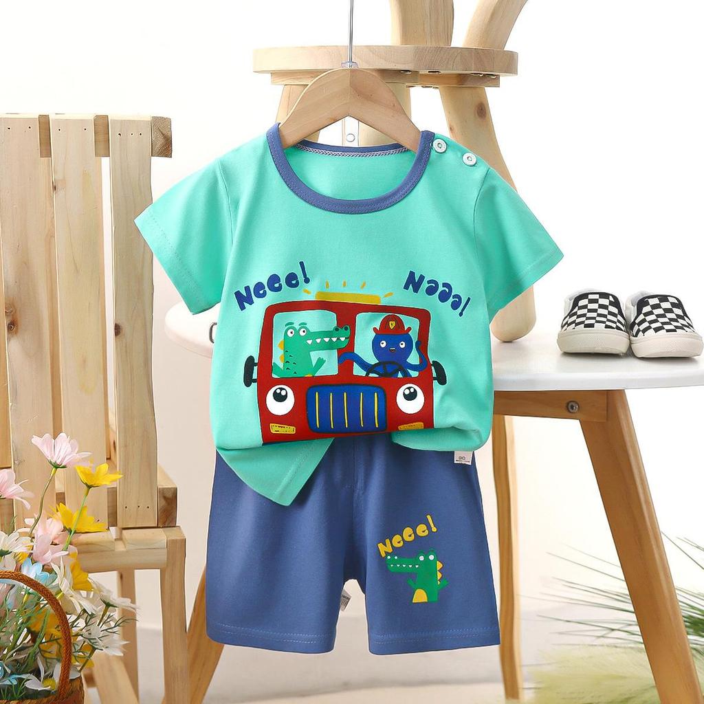 2 STÜCKE Kinderkleidung Kinder Sets Jungen Mädchen T-Shirt Shorts Sommer Baumwolle Kurzarm Baby Kinderkleidung Kleinkind Anzug