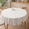 Quadratisches Blumen-Spitzen-Deckchen, Gefranste Weiße Spitzen-Tischdecke, Kleiner Tischbezug im Vintage-Stil für Couchtisch Beistelltisch Teeparty Heimdekoration