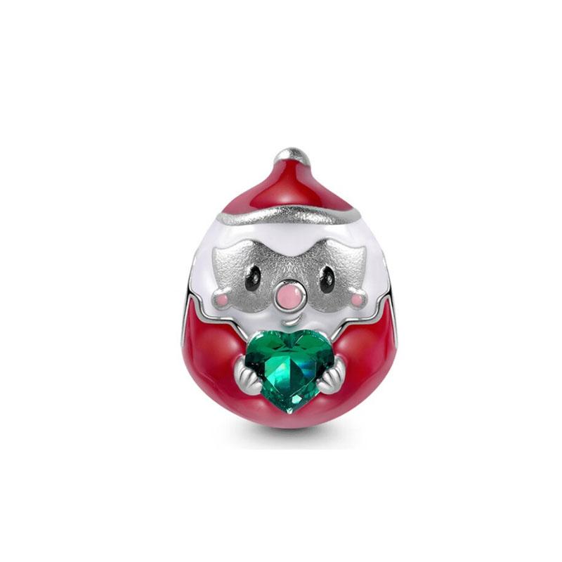 925 Sterlingsilber DIY Schmuck Lippenstift High Heels Liebesherz Hantel Apfel Charm Perle Armband