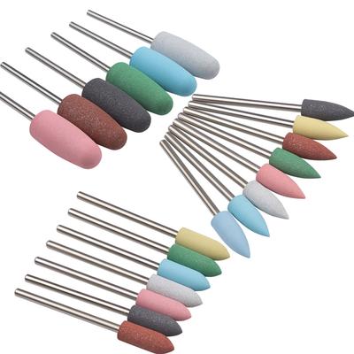 Gummi Silikon Fräser für Maniküre Steine Nagelfräser Maschine Maniküre Zubehör Nagel Puffer Polierer Schleifer Werkzeug