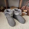 Internet celebrity fashion snow cotton boots small height increase short boots 2025 winter new velvet muffin thick-soled snow boots
