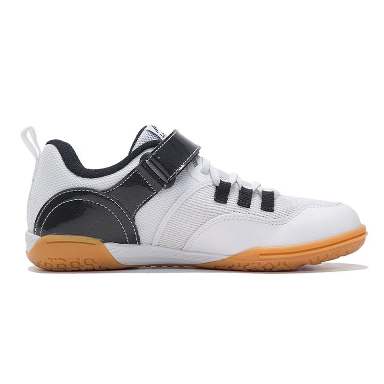 Li Ning You Ren Velcro Table Tennis Competition Training Shoes Kids Shoes Black White APTS006-2