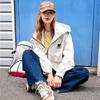 A02 Women's Autumn Loose Hooded Printed Jacket
