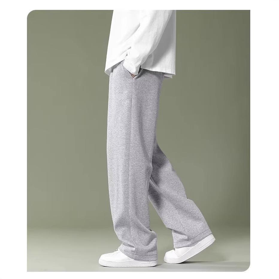 Men's 2024 Spring/Summer Straight-Leg Sports Sweatpants - Casual, Loose-Fit for Running