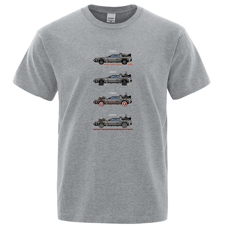 Retro Style Back To The Future Print Funny Tshirts Unisex Unisex Cotton TShirts Oversized Loose Tee Clothes Harajuku ONeck Tops