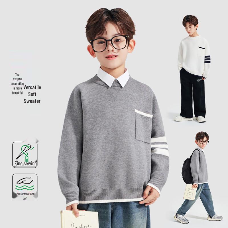 Romens Boys' Soft Knit Crewneck Sweater