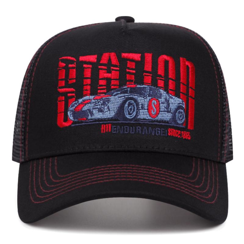 Nuovo Fresco Cappello a Rete Stazione Auto Sportiva Camion Cappello alla Moda Street Dance Hip Hop Skateboard Cappello Parasole Cappellino da Baseball Unisex