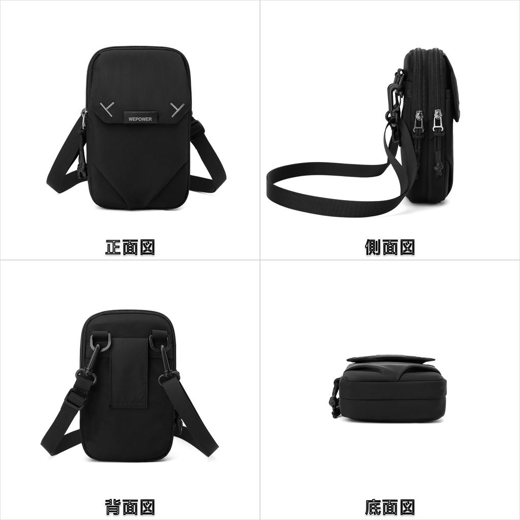 YOWUBA Small Multifunctional Messenger Crossbody Bag with Waist Popular for Business and Travel Men's Bag, Waterproof, Multi-Layer Storage, Pouch,