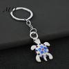Alloy Key Ring Rhinestone Flower Turtle Keychain, Luxury Car Holder Ring, Keychain Pendant for Backpacks Handbag Decoration