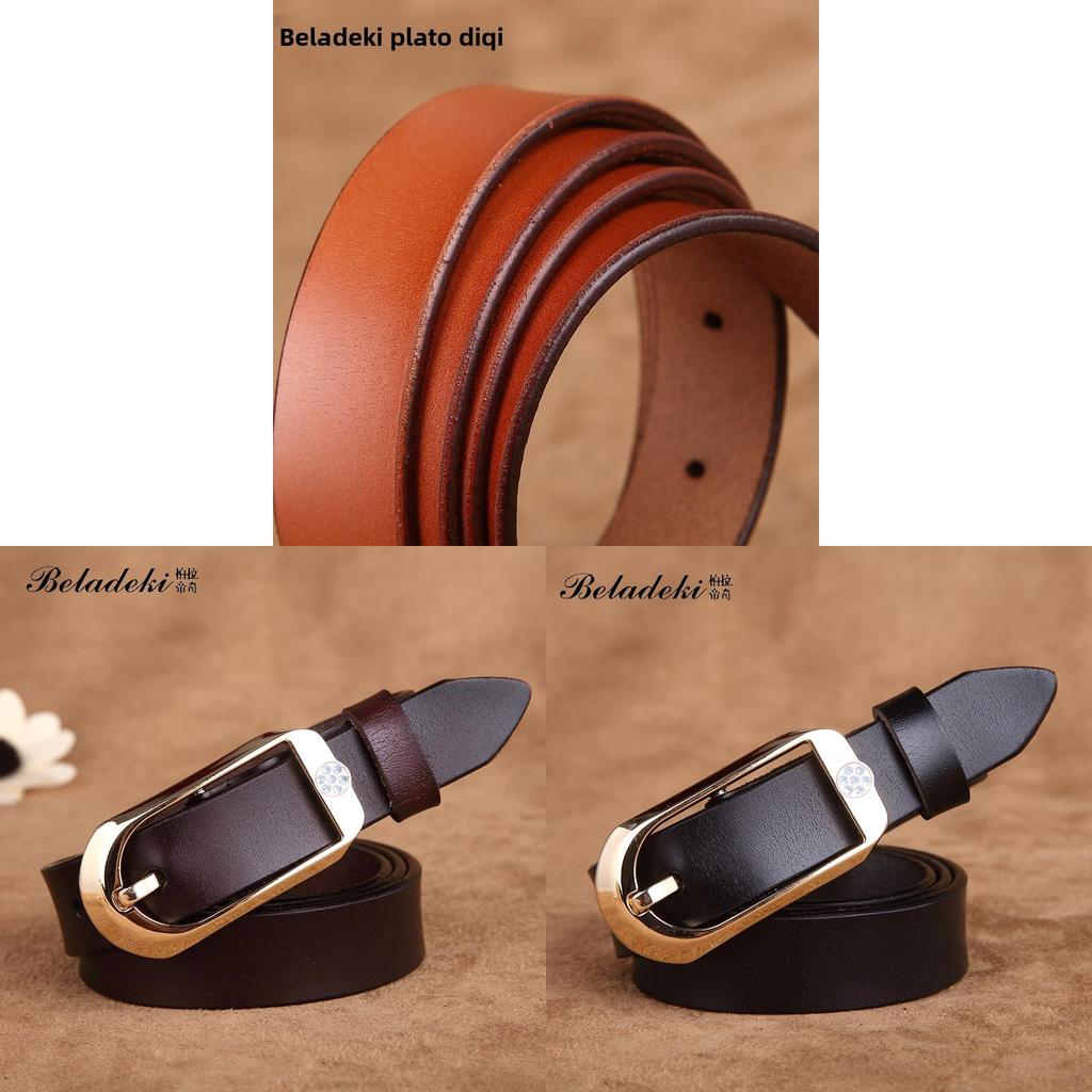 Ceinture en cuir pour femme avec boucle à ardillon pour un style décontracté ou de bureau