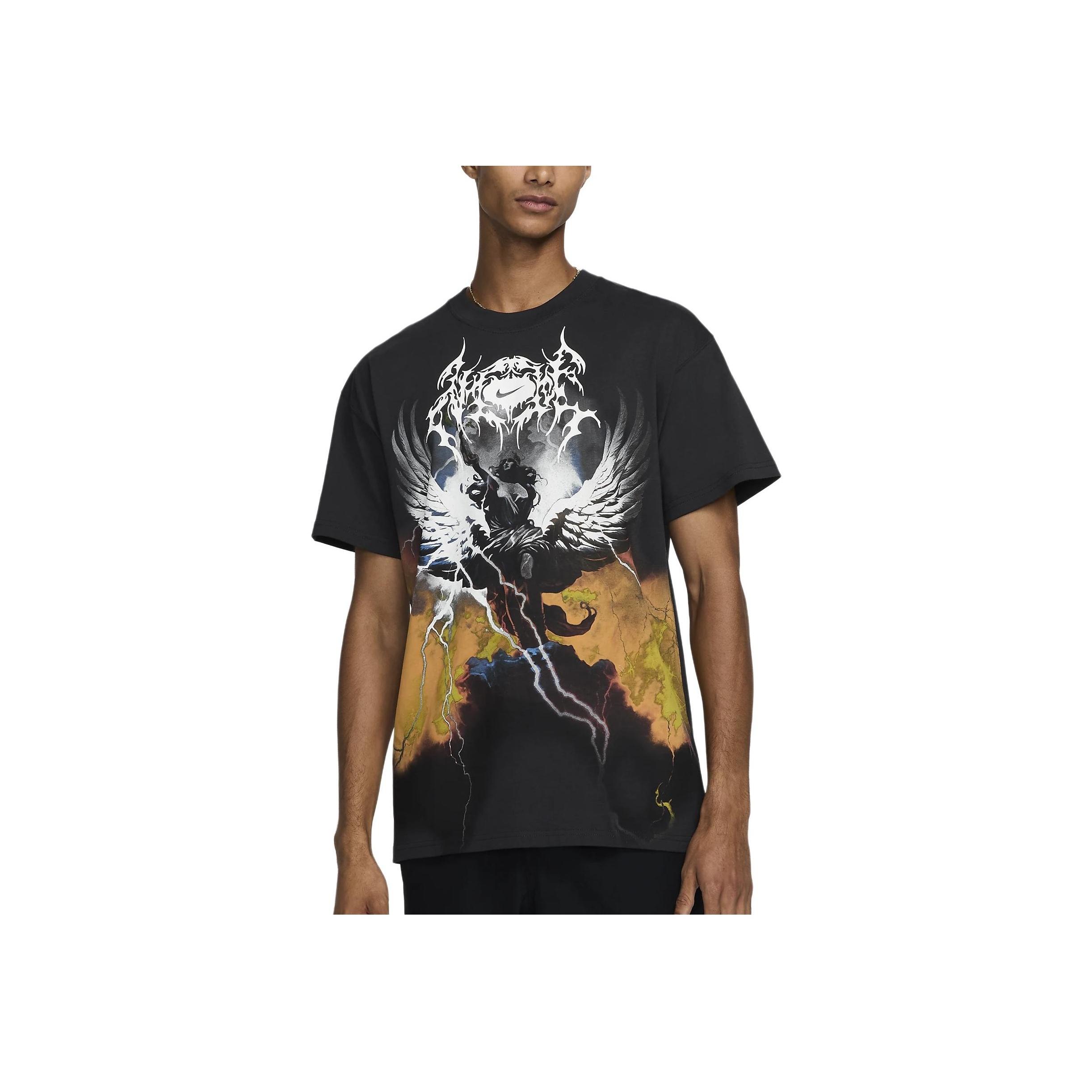 

Nike Max 90 Sportswear Cotton Loose Casual Short Sleeve T Shirt Men Tops Dark-Black Black HQ2579-045 XS