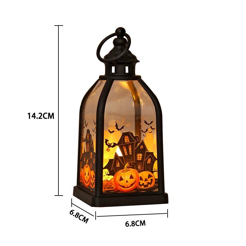 14.2cm/5.59in Halloween Decorative Pumpkin Lantern Led Night Light Lamp Handheld Cartoon Collectible Model Gift Party Decoration