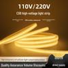 Cob High-Pressure Waterproof LED Light Strip 110V/220V - Outdoor Soft, High-Brightness for Home and Ceiling Decoration