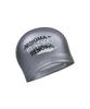 Lenomasuyeongbog Supplies Adult Wave Text Pu Swim Cap Silver Ro-Rc2F003-Sv