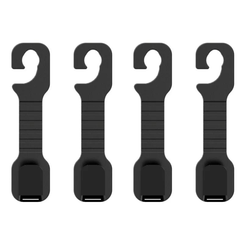 1/2/4Pcs Car Seat Back Hook Universal Auto Back Mount Storage Holder 360 Degree Adjustable Black Stand Car Accessories Interior