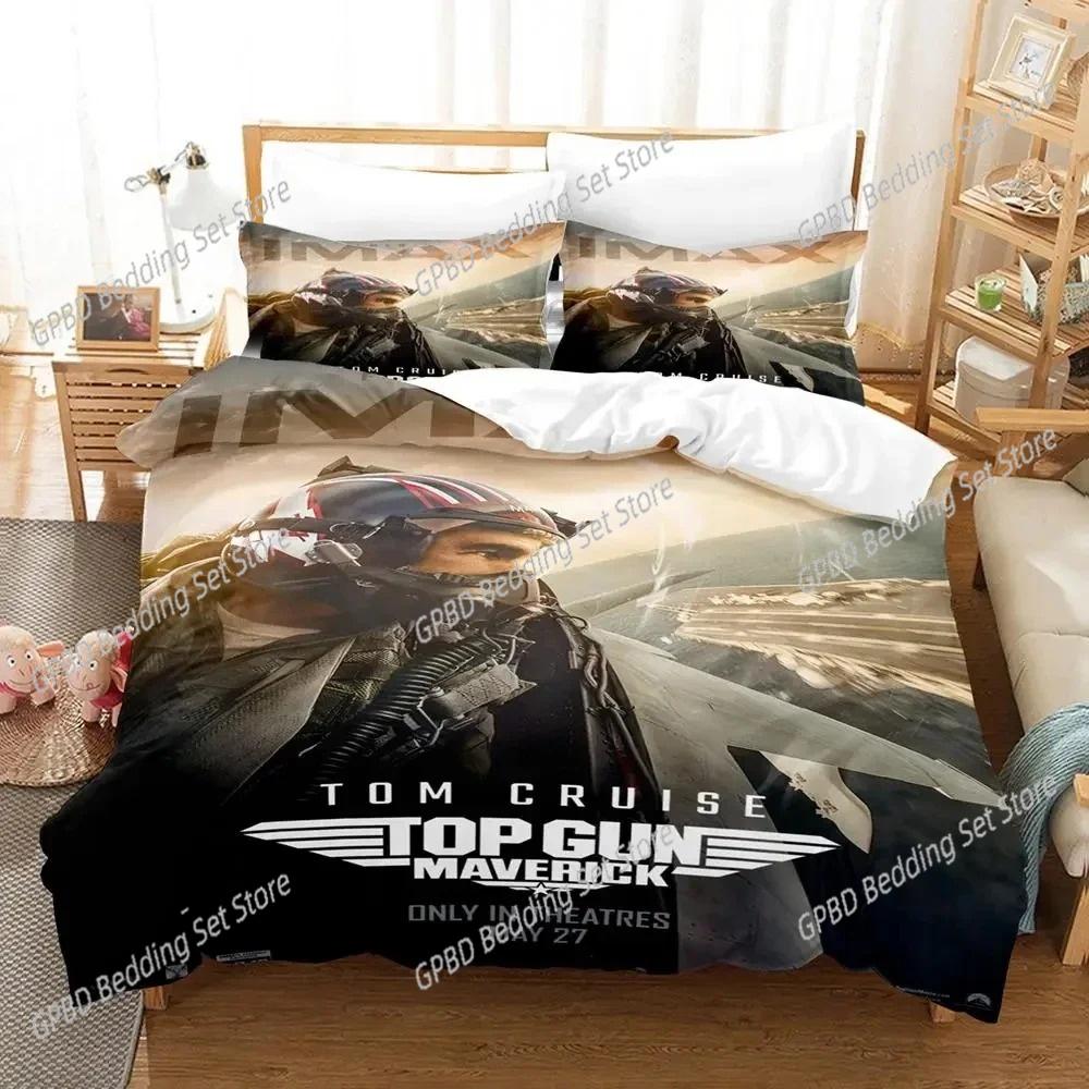 

TV Top Gun Maverick Bedding Set For Bedroom Soft Modern Bedspreads Comefortable Kids Duvet Cover Quilt Cover And Pillowcase 70x133cm 3pcs