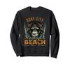 Retro Huntington Beach Surf City Party Gorilla Vibes Summer Sweatshirt