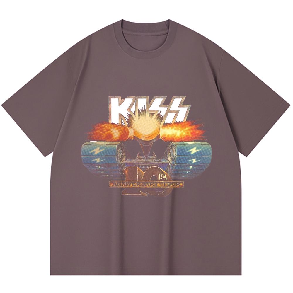 230 Gsm 100% Cotton Heavy Metal T-Shirt Rock Band Popular Music Print Unisex Heavy Cotton T Shirt