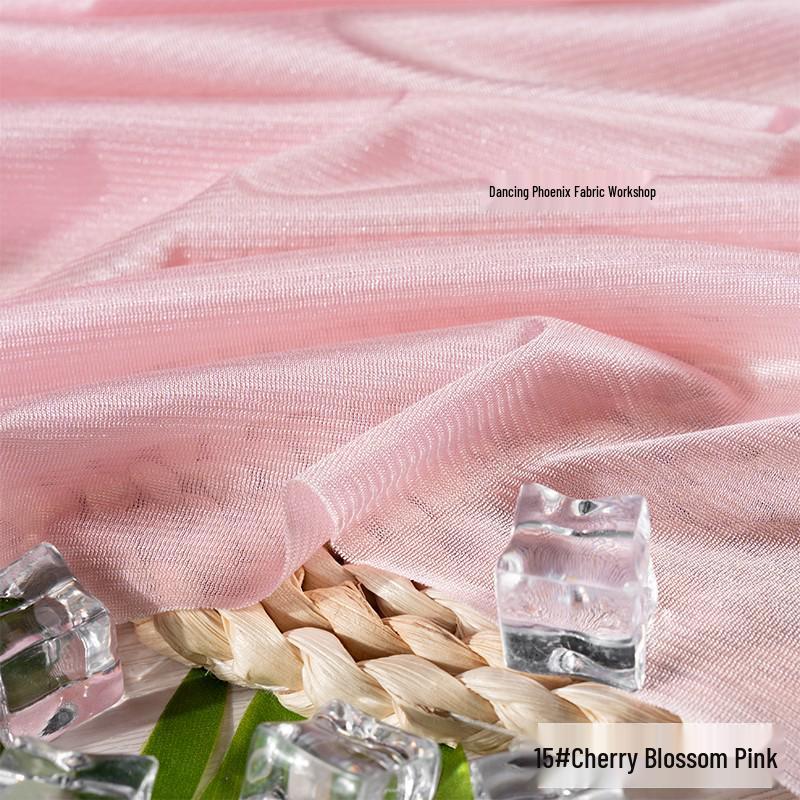 40D Warp-Knitted High-Elasticity Luster Chiffon Lining - Silky, Breathable Fabric for Dresses