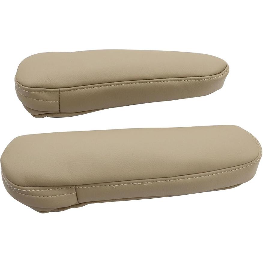 Priprilod 2 Stück Tan Leder Sitz Armlehnenbezüge Passend für Toyota Sequoia Tundra 2001 2002 2003 2004 2005 2006 2007