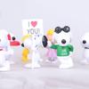 Adorable 12pcs Peanuts Charlie Brown Snoopy Lucy Franklin Figure Cake Topper Set