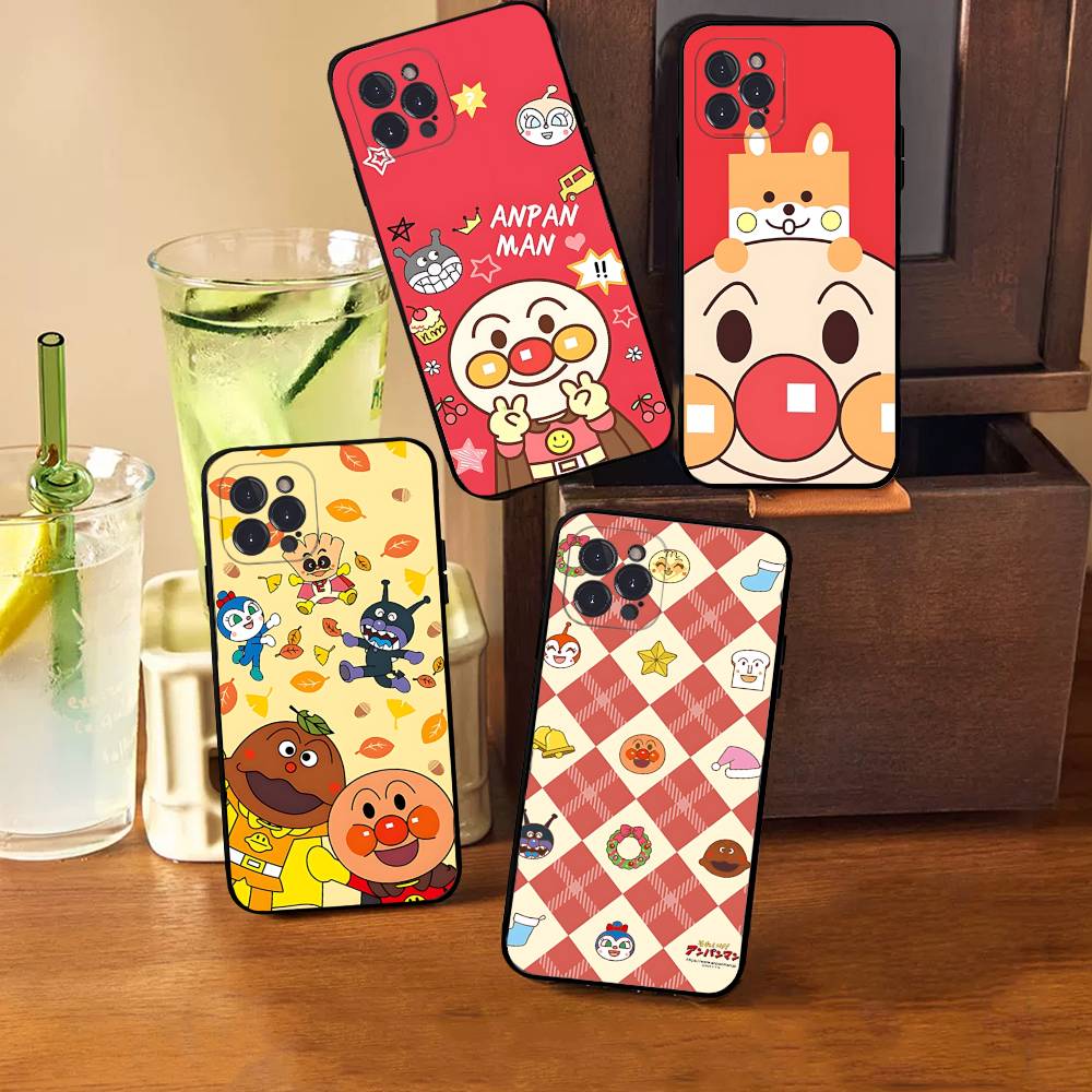 1pc Cartoon A-AnpanmanS Anime Phone Case For Iphone 17 Air 16 15 14 13 12 11 Pro Max 16 15 14 Plus TPU Soft Case