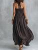 Bohemian Summer Off-the-Shoulder Maxi Dress - Women's Elegant Flowing Halter Neck Style