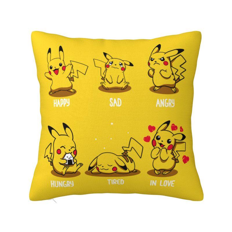 Custom Pikachus Anime Game Modern Throw Pillow Cover Cartoon Manga Chair Cushion