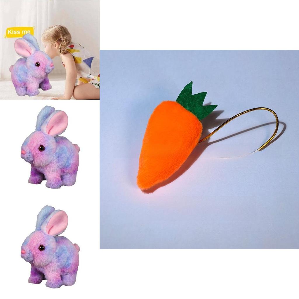 Plush Rabbit Toy With Jumping Sound And Motion Sensor For Kids Interactive Play
