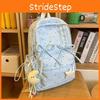 Simple Nylon School Backpack With Dot Print And Bow Decoration For Teens And Adults