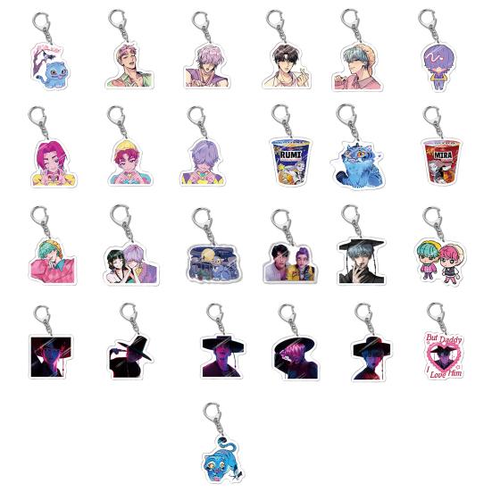 Korean Pop Cartoon Charm Acrylic Anime Character Boy Tiger Keychain Charm Cute Bag Backpack Charm Collectible Gift for Fans