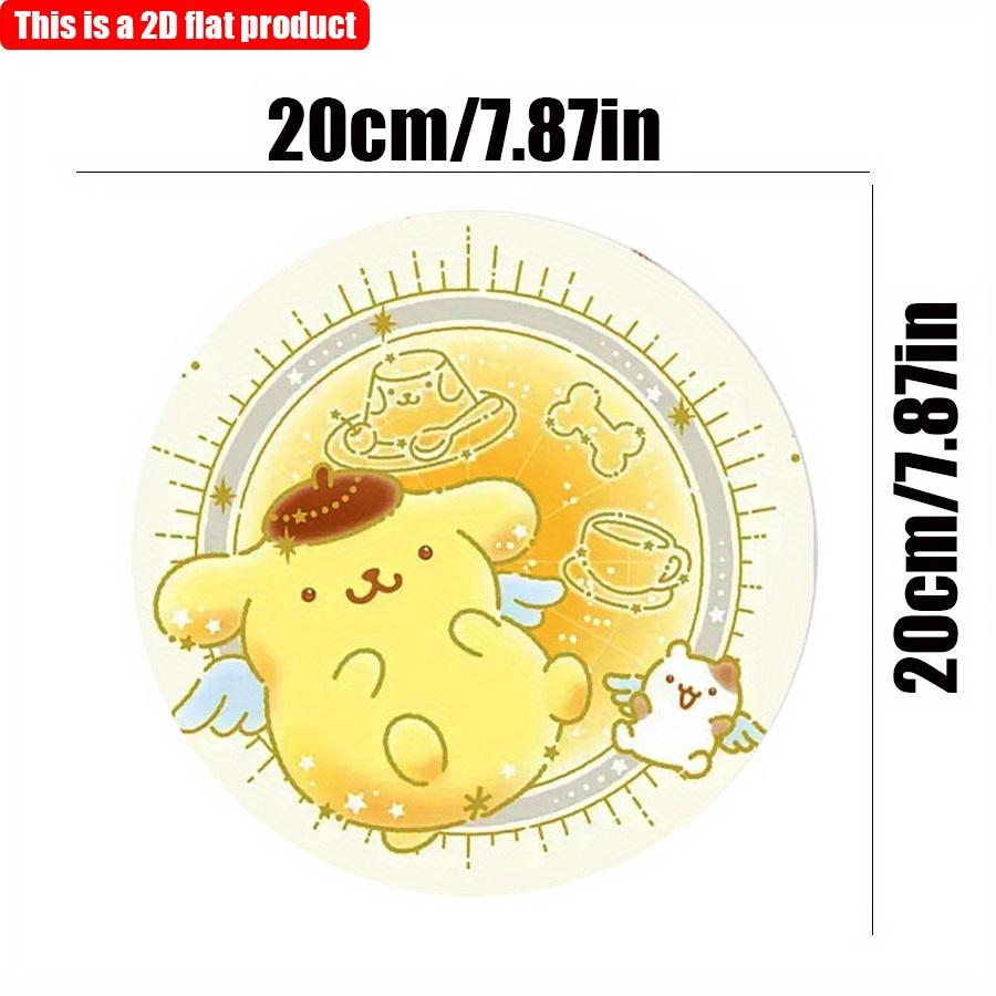 

Sanrio 2D Flat 20*20cm1pc Yellow Pudding dog&Sweet pudding patterns Wooden Hanging Pendant, Lovely style Birthday party Hanging Round Decor, superior 20*20cm