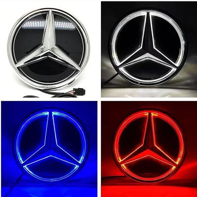 Luce Logo Griglia Anteriore Auto Specchio Faccia LED Distintivo Emblema Luce Decorativa Luminosa Per Mercedes Benz W205 W218 W207 W176 W212