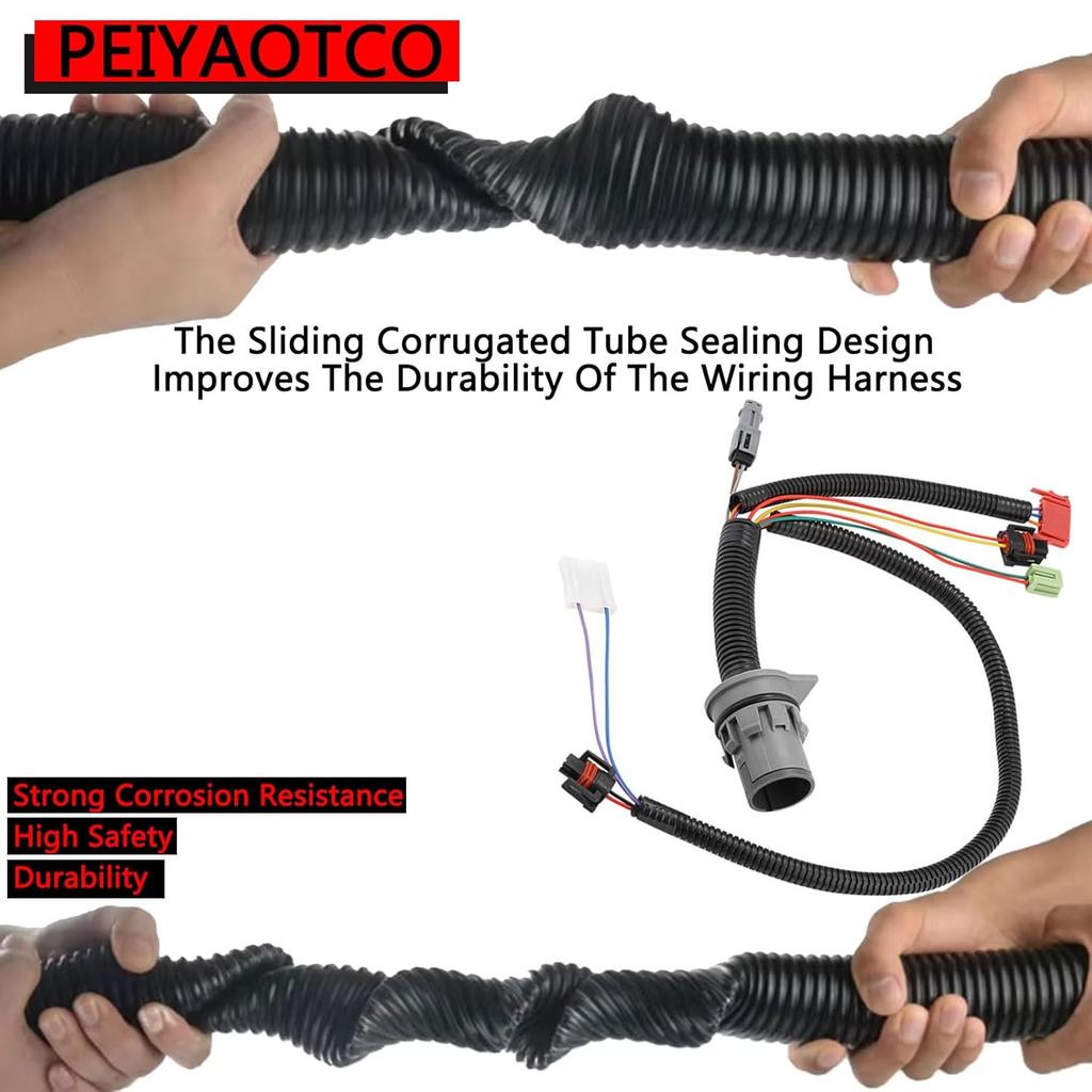 4L80E Internal Transmission Wire Harness with Temp Sensor Fit for GM 4L80E 4L80 4L85E MT1 MN8 1991-2003 Replaces 24241218, 3500032, 34446, 24222798,