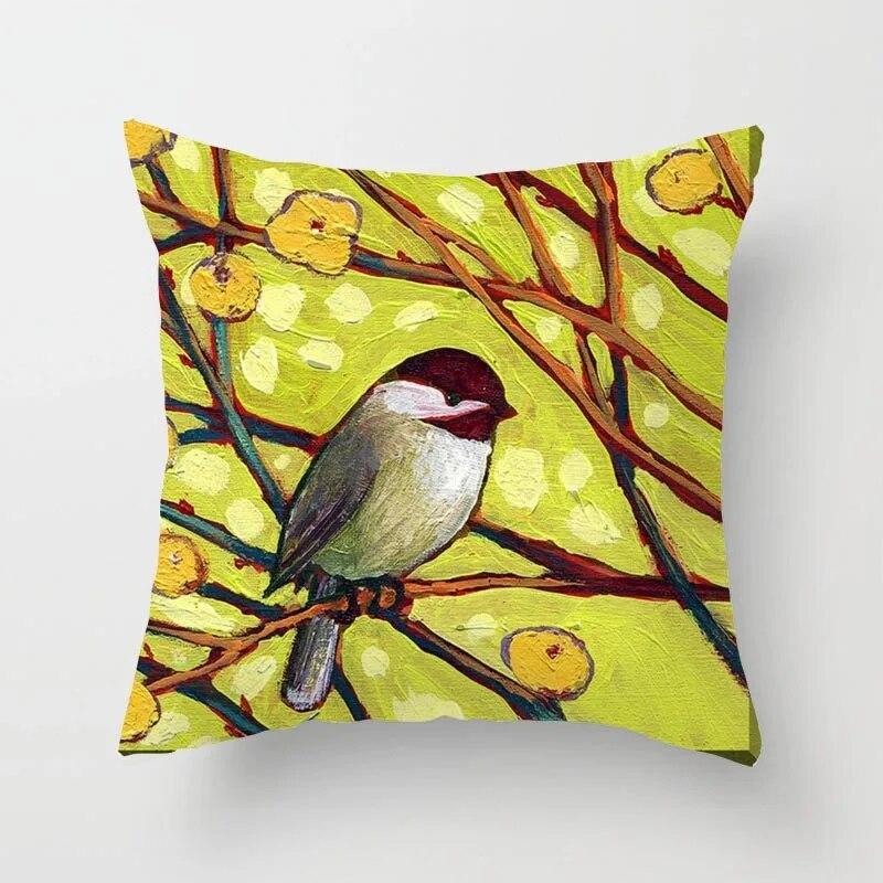 Abstract Modern Floral Painting Sofa Pillowcase Cushion Cover     Bed Living Room