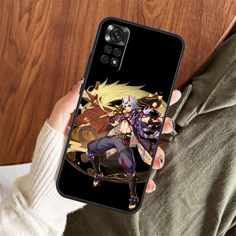 Genshin Impact Arataki Itto Case For Xiaomi Redmi Note 14 Pro 13 12 11 10 15 Pro Plus Redmi 15 C 13 10C 12C 14C 13C Cover