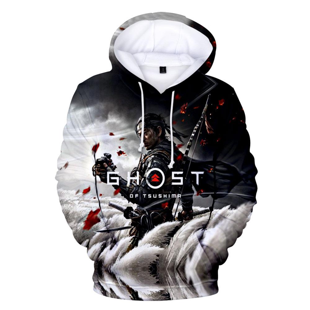 Game Ghost of Tsushima 3D Print Hoodies Samurai Cosplay Sweatshirts Men Women Fashion Hoodie Hip Hop Pullover Unisex Hoody Coats
