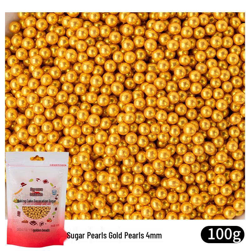 Quick Cake Decor: Gold Sugar Pearls & Lustre Dust with Birthday Theme Insert Cards