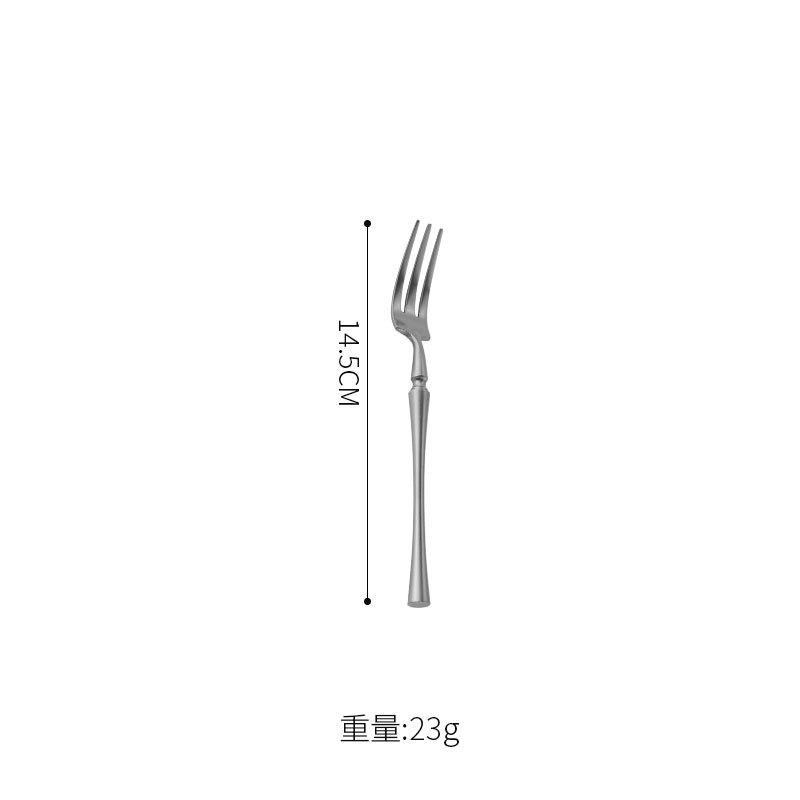 304 stainless steel knife, fork, spoon, western tableware, dessert spoon, fork, steak knife and fork set, small waist French knife and fork.