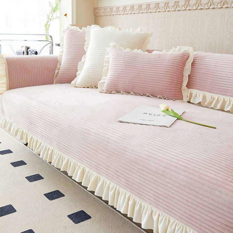 

Winter Plush Sofa Cushion European Four-Season Universal Simple Modern Crystal Plush Non-Slip Seat Cushion Cover Cloth Towel 70*70cm