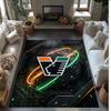 Venezia FC Football Print Crystal Velvet Rug, Comfortable Water Absorbent Non Slip Indoor Floor Carpet